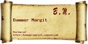 Bammer Margit névjegykártya